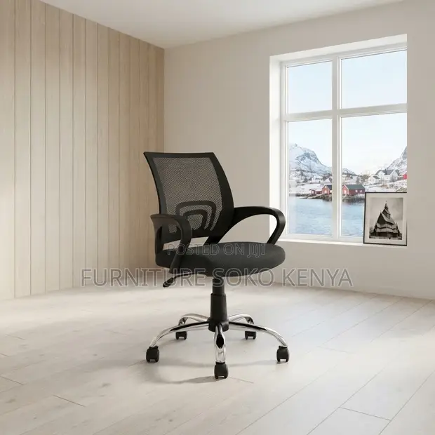 Office Secretary Chair with Medium Back Support - 1
