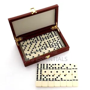 Mchezo wa Dominoes wenye Sanduku la Ngozi Zawadi