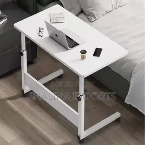 Meza ya Laptop ya Kusimama Inayoweza Kurekebishwa na Magurudumu (60x40cm)