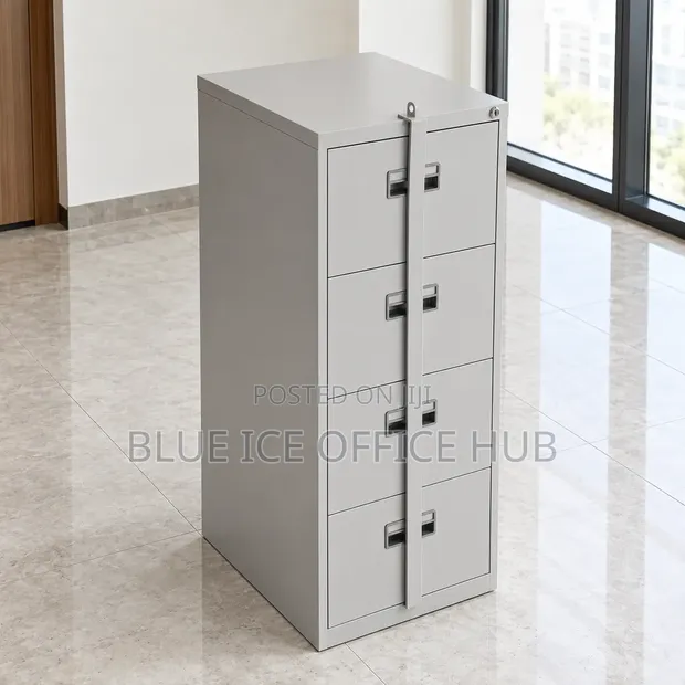 Boss Office Products 4-Drawer Metallic Filing Cabinet - 1