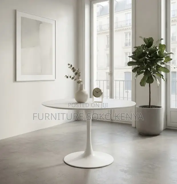Mid Century Tinted Marble Accent Table - 1