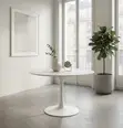 Mid Century Tinted Marble Accent Table - 1