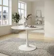 Mid Century Tinted Marble Accent Table - 2