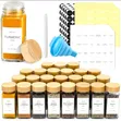 29pc Glass Spice Storage Jars with Bamboo Lids - 2