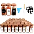 29pc Glass Spice Storage Jars with Bamboo Lids - 4