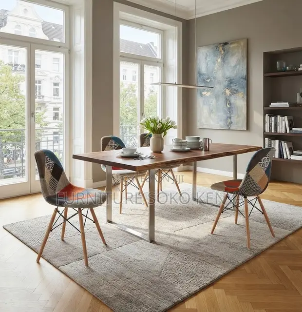 Multicolor Patchwork Dining Chair - 1