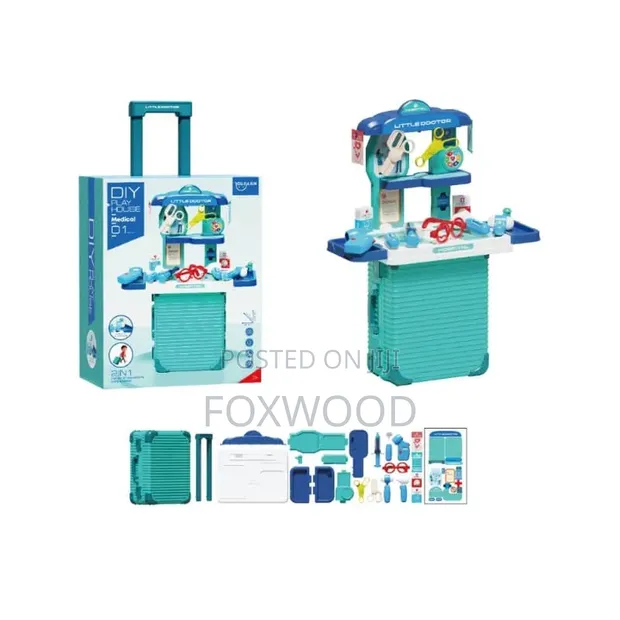 2-in-1 DIY Play House Doctor Hospital Playset - 1
