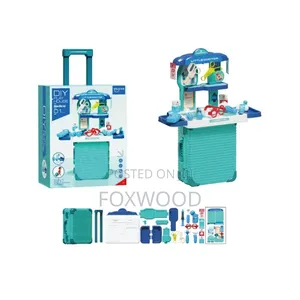 2-in-1 DIY Play House Doctor Hospital Playset