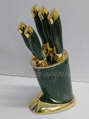 6pcs Kitchen Knife Set with Round Stand