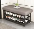 Entryway Shoe Rack with Padded Seat - 2