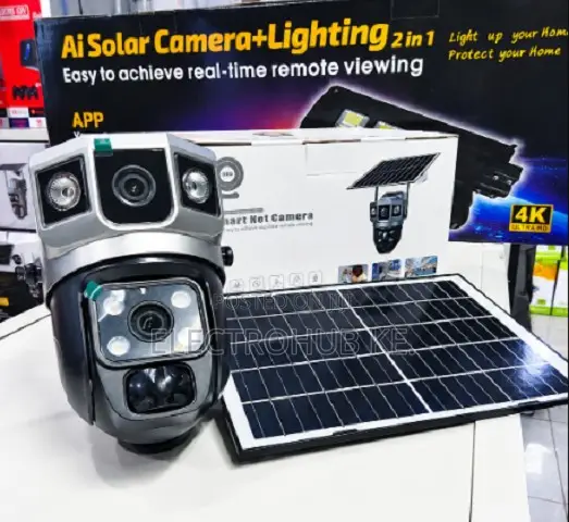 V380 Pro 4G Dual Camera Solar CCTV na Ufuatiliaji wa Mbali - 1