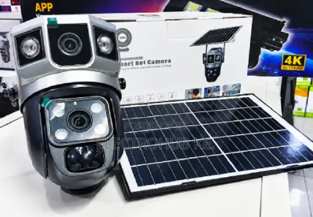 V380 4G CCTV ya Nje ya Lenzi Mbili na Paneli ya Jua - 1