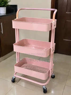 3-Tier Metal Rolling Storage Trolley