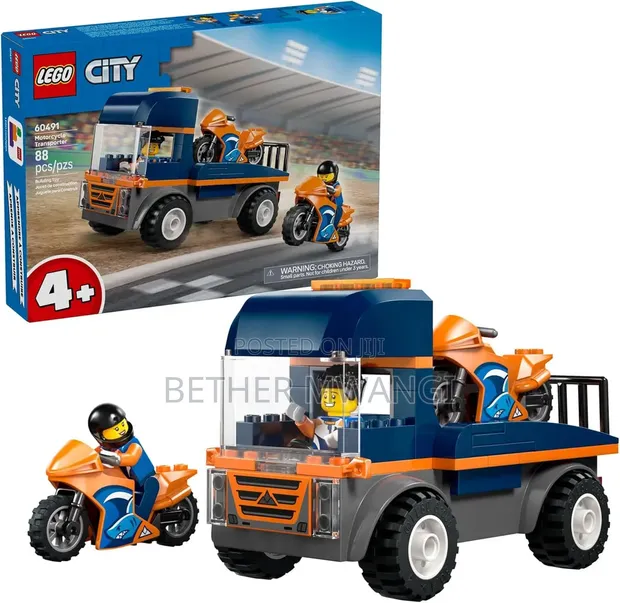 LEGO City Motorcycle Transporter Building Set - 1