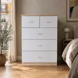 Kifua cha Kisasa cha Drawers za Mbao - 4 Drawers - 1