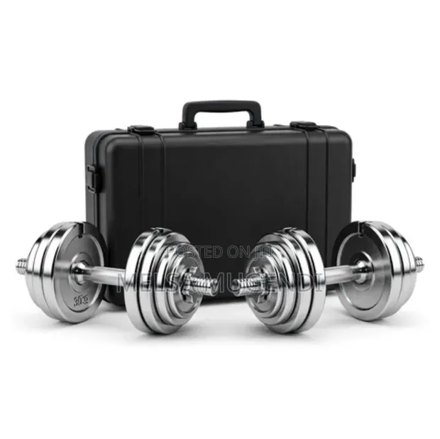 Premium Chrome Dumbbell Set 30KG with Case - 1