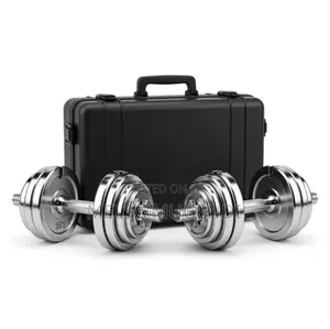 Premium Chrome Dumbbell Set 30KG na Case