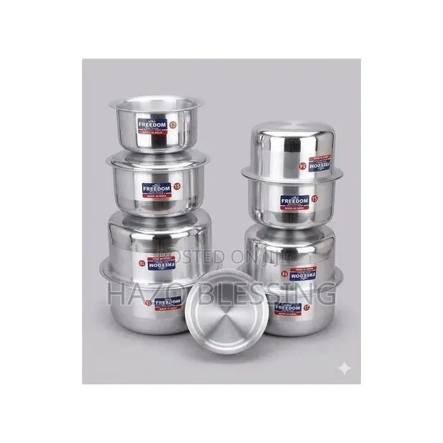 Freedom Heavy Gauge Stainless Steel Sufuria Set - 8 Pcs - 1