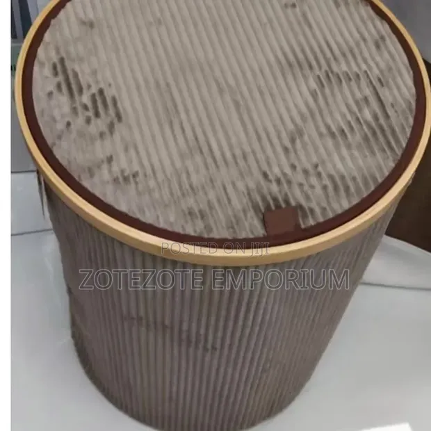Round Soft Laundry Basket - Canvas - 1