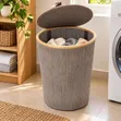 Round Soft Laundry Basket - Canvas - 2