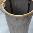 Round Soft Laundry Basket - Canvas - 3