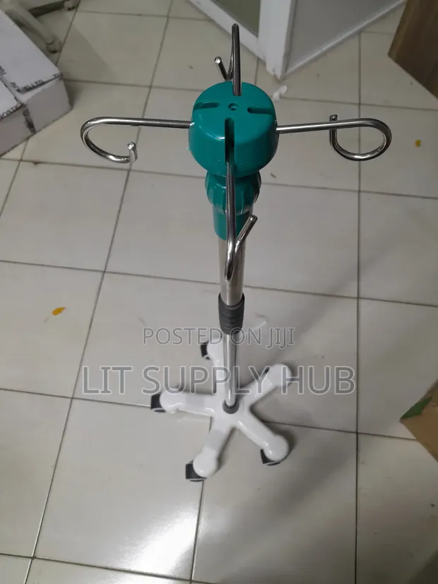 Adjustable Drip Stand with Castors - 1