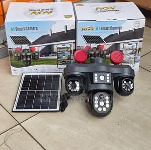 Kamera ya V380 4G Triple Lens Rotating PTZ yenye Alarm
