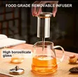 CAN Tea Decanter - Heat Resistant Glass with Stainless Sieve (1300ml) - 2