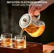 CAN Tea Decanter - Heat Resistant Glass with Stainless Sieve (1300ml) - 3