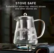 CAN Tea Decanter - Heat Resistant Glass with Stainless Sieve (1300ml) - 4