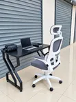 Ergonomic Office Chair with Computer Table - 1