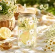 Portable Smoothie Glass Mug with Lid & Straw - 1