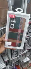 Kunod Retro Plaid/Tribal Carbon Fiber Case for Galaxy S24+ - 1