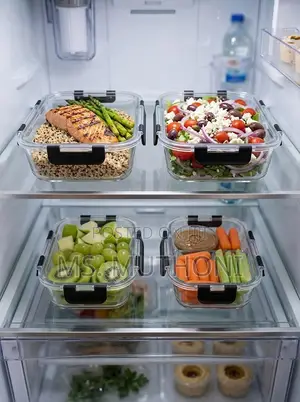 4 Pcs Borosilicate Glass Snack Storage Set