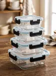 4 Pcs Borosilicate Glass Snack Storage Set - 2