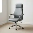 Executive Gray Swivel Office Chair - 4