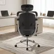 Kiti cha Ofisi cha Dual Backrest Lumbar Support - Fremu ya Aluminium - 1