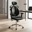 Kiti cha Ofisi cha Dual Backrest Lumbar Support - Fremu ya Aluminium - 3