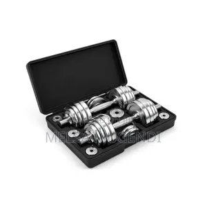 Set ya Dumbbell za Chrome 15kg na Kisanduku cha Kuhifadhi