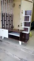 Modern TV Stand with Open Side Storage Shelves - 3