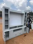 Modern TV Stand with Open Side Storage Shelves - 4