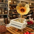 Retro Vintage Music Box Piano Phonograph - 2
