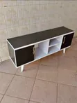 Meza ya Kahawa ya Kisasa ya Kifahari Nyeupe na Nyeusi na Vitu vya Dhahabu - 2