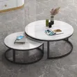 Pure Marble Nesting Tables (White) - 1