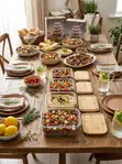 4 Premium Eco-Friendly Glass Containers with Airtight Bamboo Lids - 3