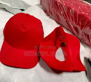 Kofia ya Polyester Nyekundu ya Paneli 5