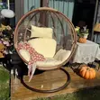 Round Rattan Hanging Egg Chair - 4