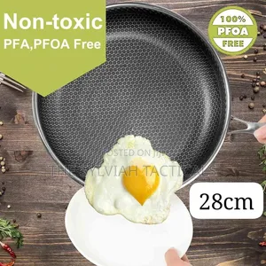 28cm Non-Stick Honeycomb Stainless Steel Frying Pan