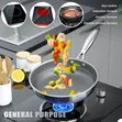 28cm Non-Stick Honeycomb Stainless Steel Frying Pan - 2