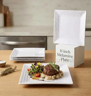 6pcs Melamine 10-inch Square Plates